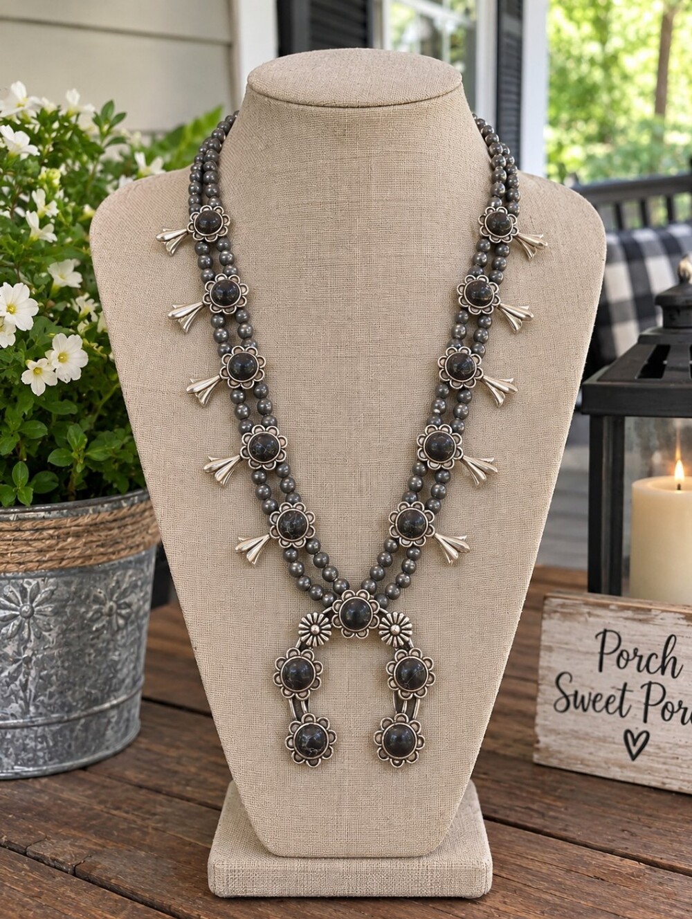 Squash Blossom Necklace Navajo/ Southwestern Nwt